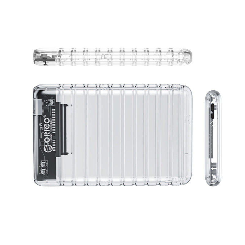2139U3-V1 2,5 colio HDD / SSD USB Micro-B 5Gb/ s disko dėklas – skaidrus
