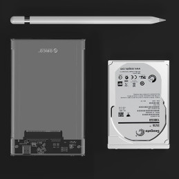 
2139C3 2,5 colio HDD / SSD USB-C 5Gb/ s korpusas – skaidrus
