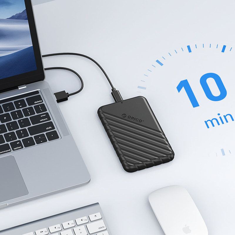 25PW1-U3 2,5 colio HDD / SSD USB Micro-B 5Gb/ s disko dėklas – juodas