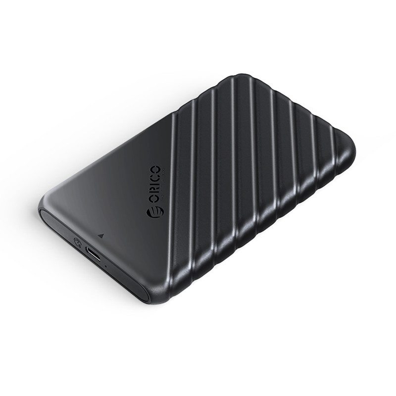 25PW1C-C3 2,5 colio HDD / SSD USB-C 6Gb/ s disko dėklas – juodas