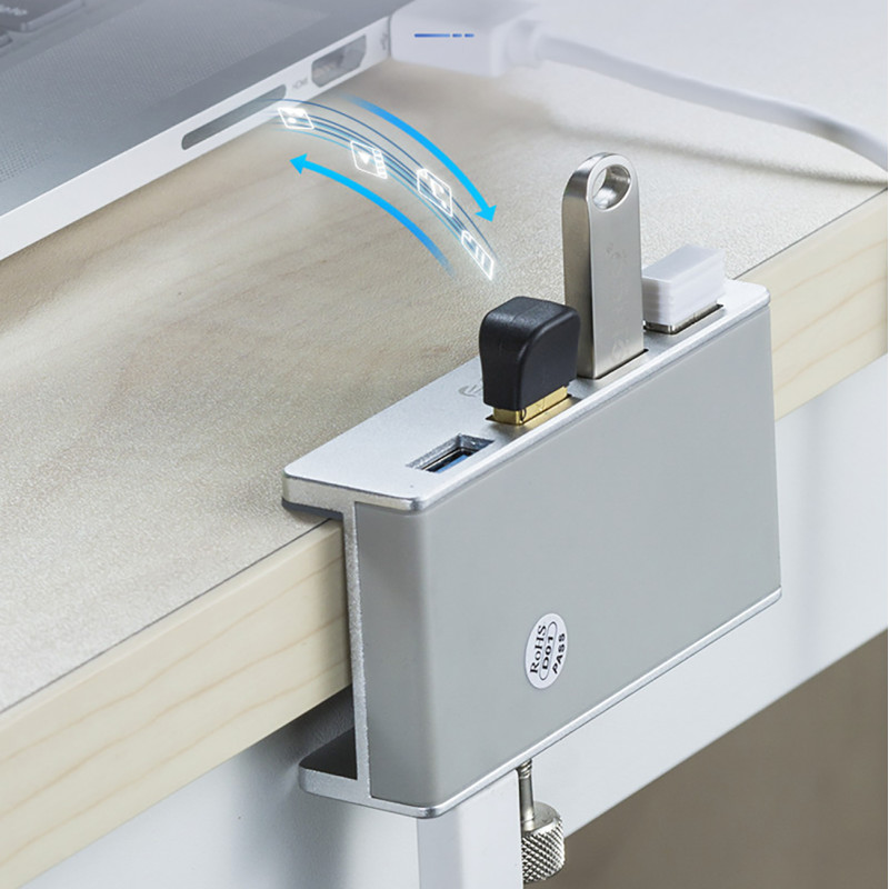 Stebulės skirstytuvas MH4PU monitoriaus stalo gnybtui 4x USB-A – sidabrinis