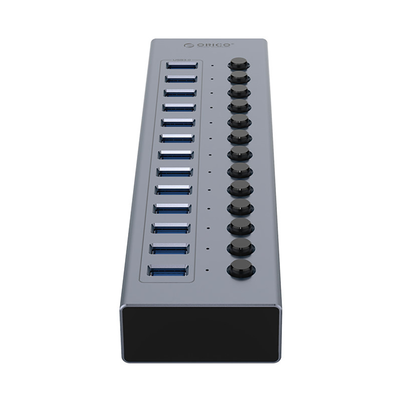 BT2U3-13AB šakotuvas su 13x USB-A jungikliais – pilka