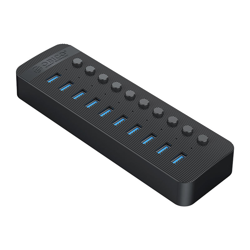 Hub CT2U3-10AB su 10x USB-A jungikliais - juodas