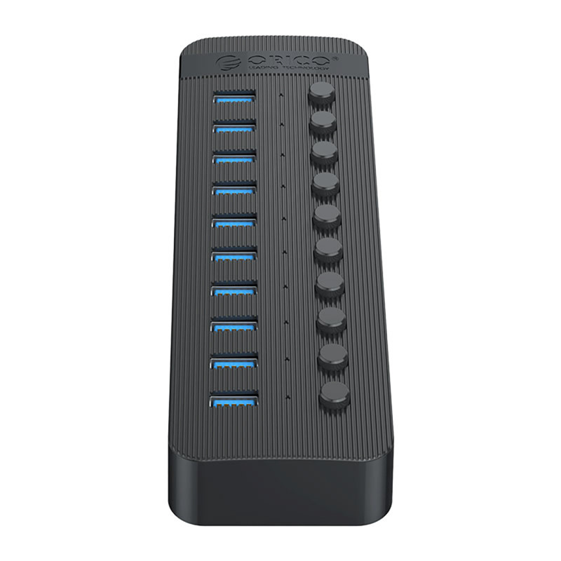 Hub CT2U3-10AB su 10x USB-A jungikliais - juodas