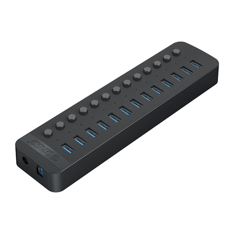 Hub CT2U3-13AB su 13x USB-A jungikliais - juodas