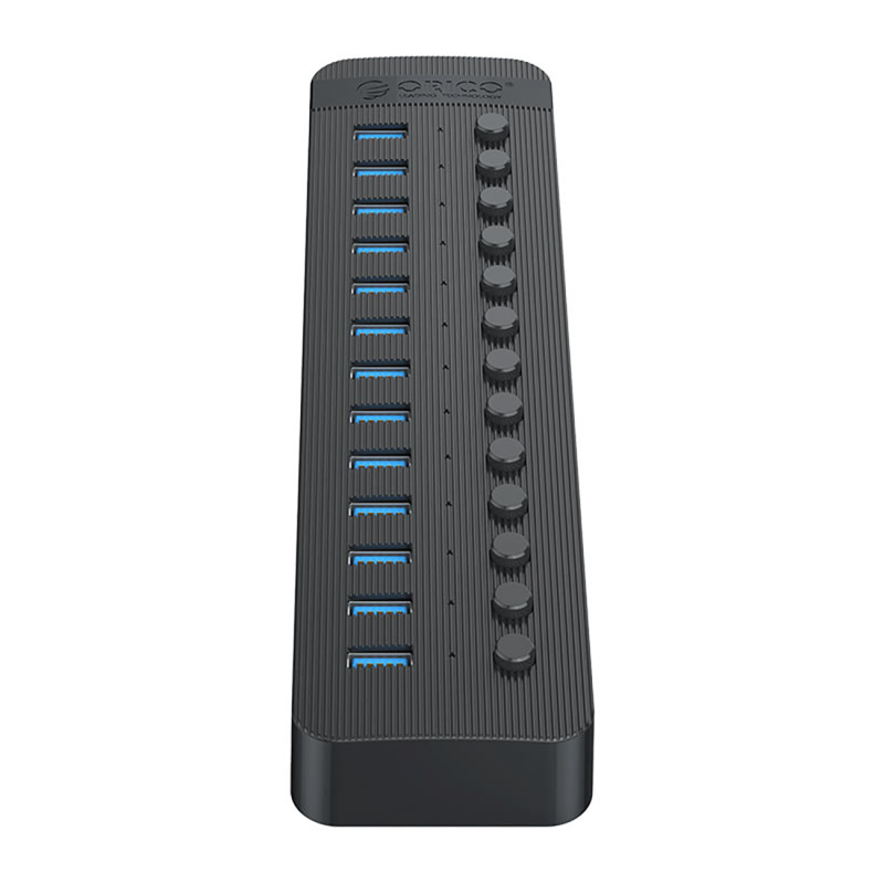 Hub CT2U3-13AB su 13x USB-A jungikliais - juodas