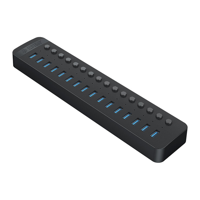 Hub CT2U3-16AB su 16x USB-A jungikliais - juodas