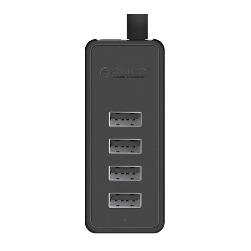 Stebulės skirstytuvas W5P-U2-100 4x USB-A microUSB 5V 1m - juodas