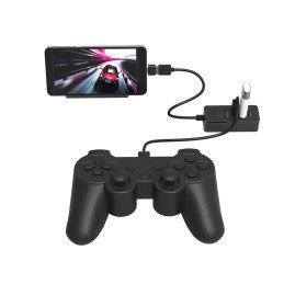 
Stebulės skirstytuvas W5P-U2-100 4x USB-A microUSB 5V 1m - juodas
