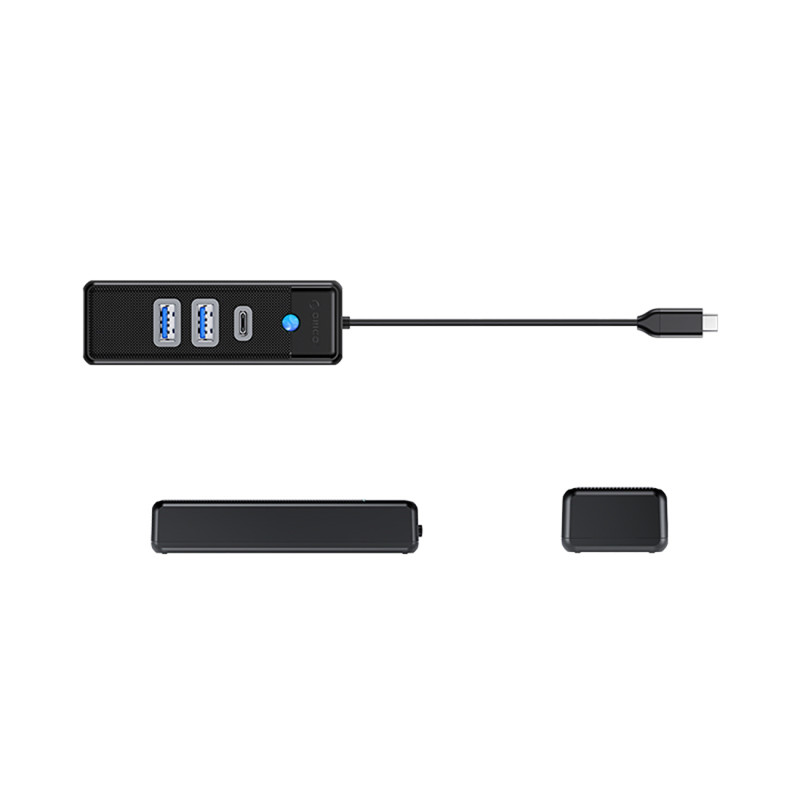 PWC2U-C3 USB-C – USB-A USB-C skirstytuvo šakotuvas – juodas