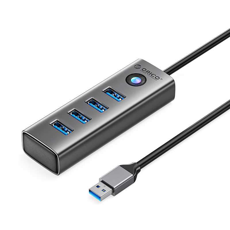 
Stebulės adapterio skirstytuvas PDD4U-U3 4x USB-A - pilka
