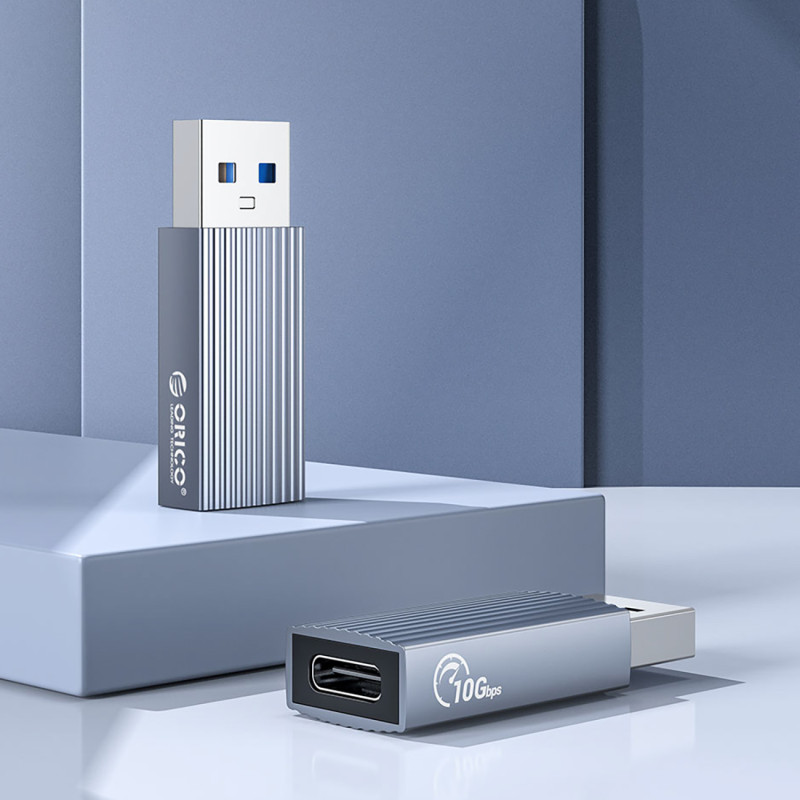 AH-AC10 adapteris USB-C prie USB-A – pilka