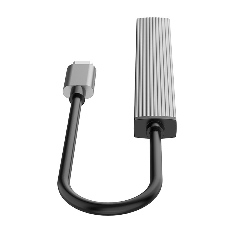 Hub AH-13 doko stoties skirstytuvas USB-C iki 4x USB-A – pilka