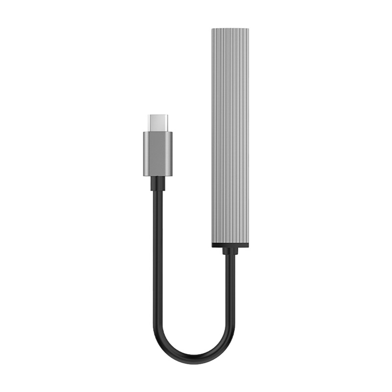 Hub AH-13 doko stoties skirstytuvas USB-C iki 4x USB-A – pilka