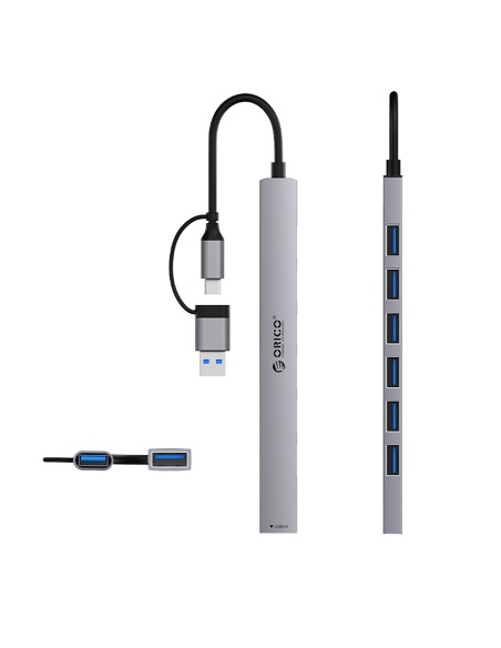 Hub YSA2-U3 USB-A / USB-C prijungimo stotelė iki 7x USB-A – pilka
 
Hub YSA2-U3 USB-A / USB-C prijungimo stotelė iki 7x USB-A – pilka
