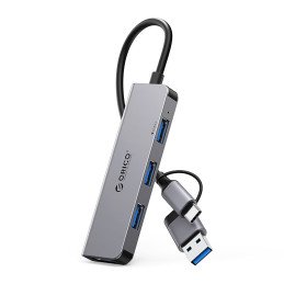 
Hub YSA5-U3 prijungimo stotelė USB-A / USB-C iki 4x USB-A – pilka
