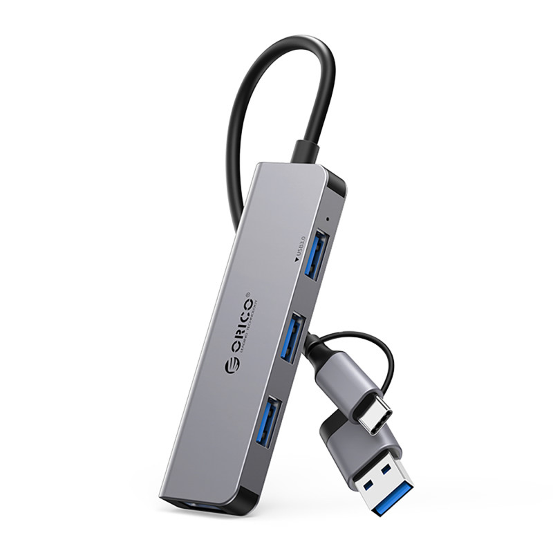
Hub YSA5-U3 prijungimo stotelė USB-A / USB-C iki 4x USB-A – pilka
