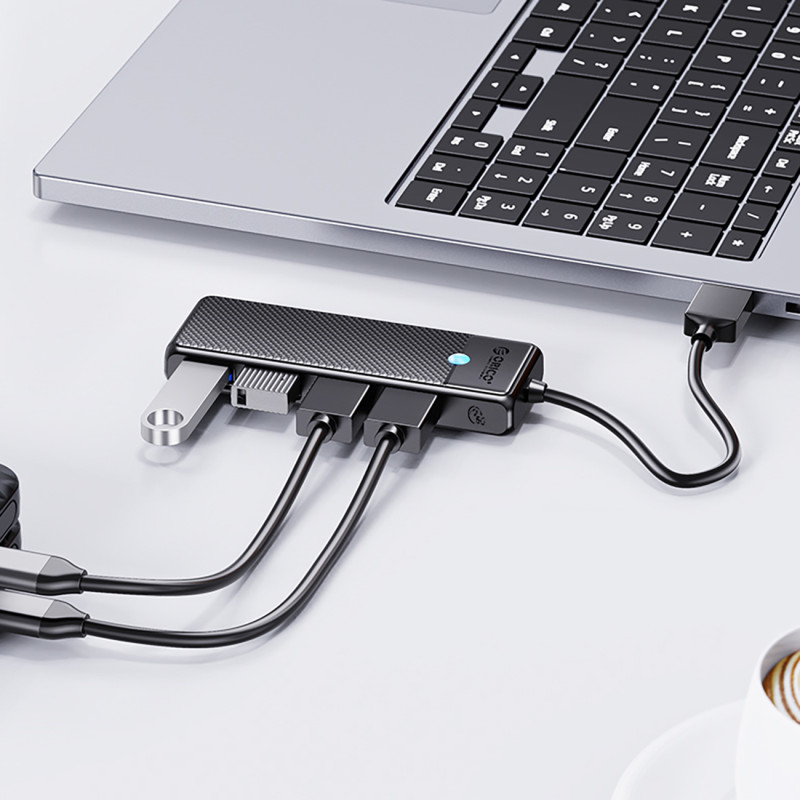 Hub PAPW4A-C3 4x USB-A skirstytuvas – juodas