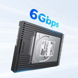 
D2SS-6G adapteris 2,5"–3,5" disko adapteris – juodas
