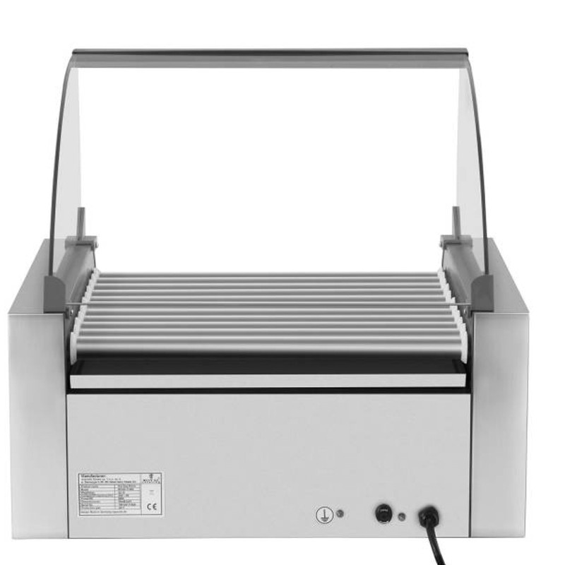 Roletas su dangteliu ir kaitinimo stalčiumi bandelėms 20 dešrelių HotDog 2600W 230V Royal Catering