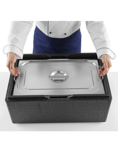Maitinimo konteineris GN 1/3 su ištraukiamomis rankenomis 325x176x200mm 7,8L Hendi 817452