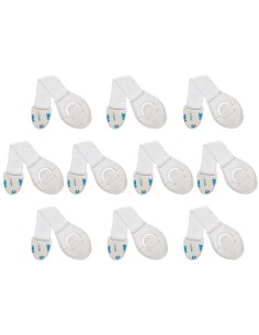 Apsauga - spyna spintelėms, 10 vnt. baltas