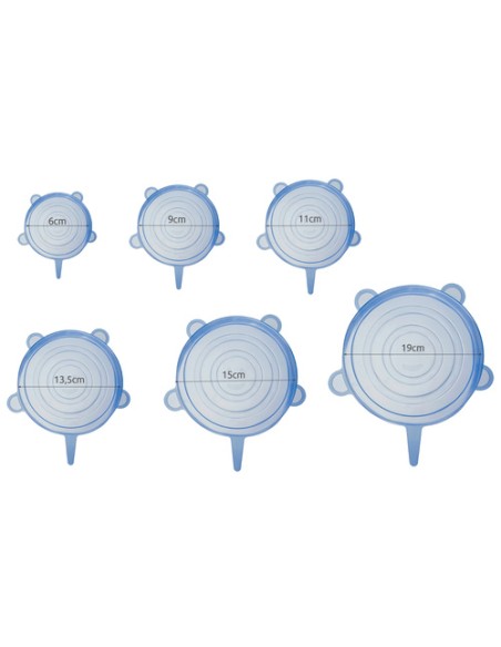 Silikoniniai dangteliai - rinkinyje 6 vnt