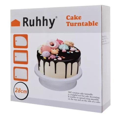 Besisukantis torto stovas dekoravimui + 3 mentelės