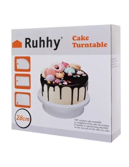 Besisukantis torto stovas dekoravimui + 3 mentelės