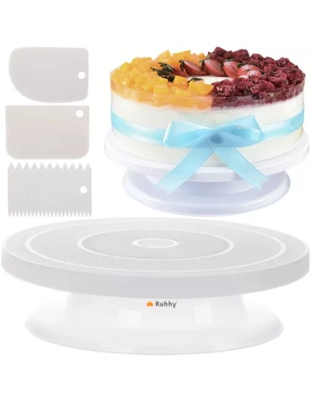 Besisukantis torto stovas dekoravimui + 3 mentelės