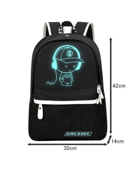 Kruzzel 19374 USB švytinti kuprinė