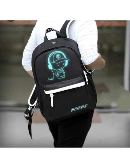 Kruzzel 19374 USB švytinti kuprinė