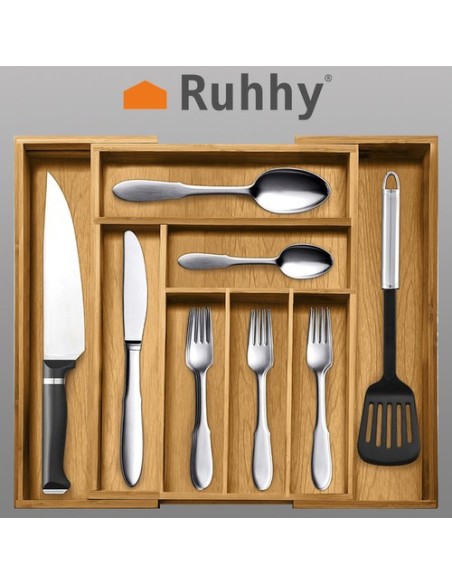 Bambuko įdėklas/ tvarkyklė Ruhhy 19189 stalčiui