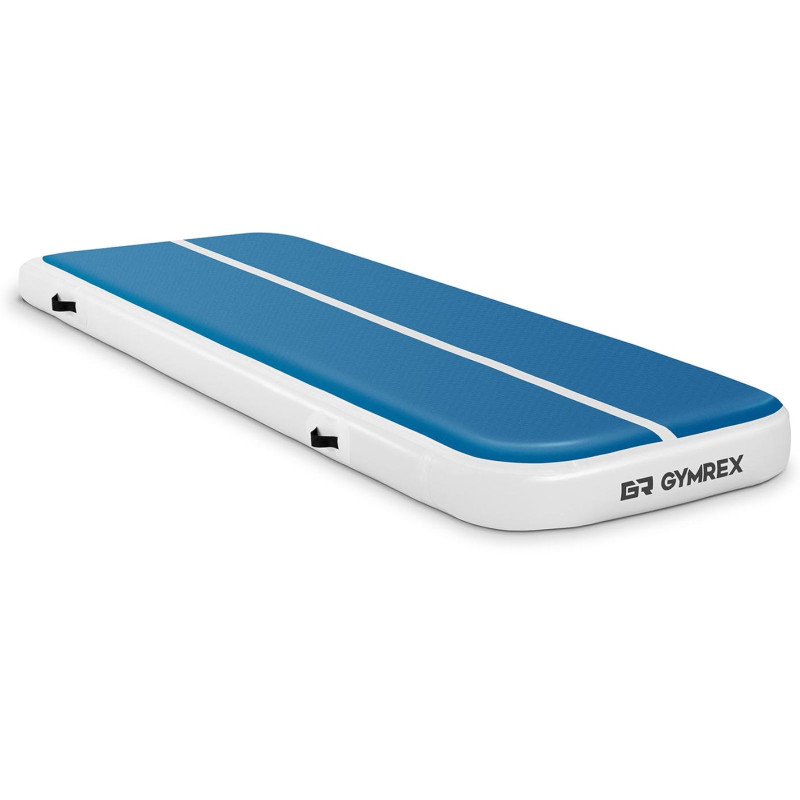 Čiužinio kilimėlis, akrobatinis pripučiamas gimnastikos takas, ilgis 3 m, mėlynos ir baltos spalvos