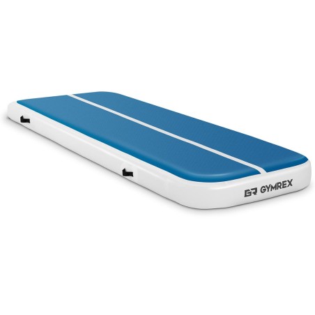 Čiužinio kilimėlis, akrobatinis pripučiamas gimnastikos takas, ilgis 3 m, mėlynos ir baltos spalvos