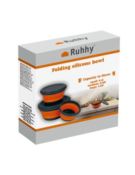 Silikoniniai sulankstomi dubenėliai - 3 vnt. Ruhhy 20781