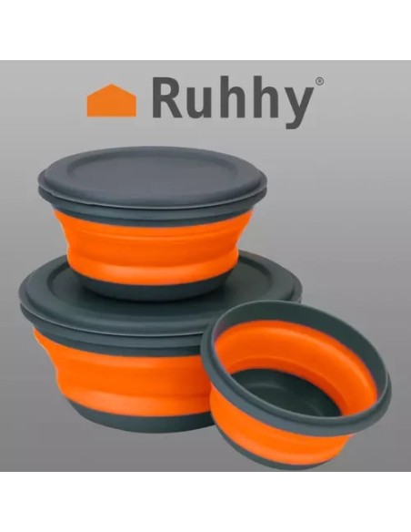 Silikoniniai sulankstomi dubenėliai - 3 vnt. Ruhhy 20781