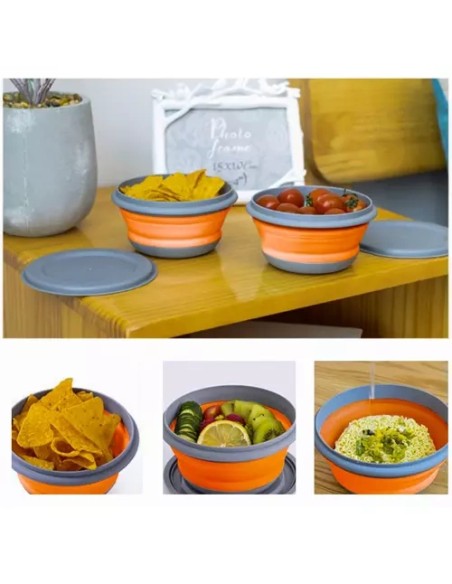 Silikoniniai sulankstomi dubenėliai - 3 vnt. Ruhhy 20781