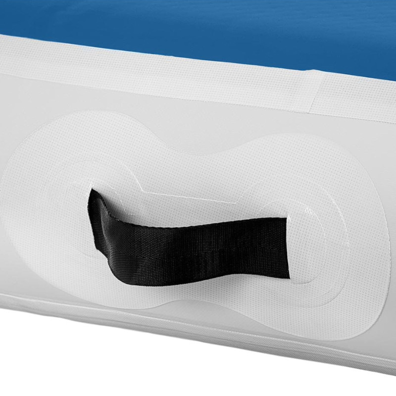 Čiužinio kilimėlis, akrobatinis pripučiamas gimnastikos takas, ilgis 3 m, mėlynos ir baltos spalvos