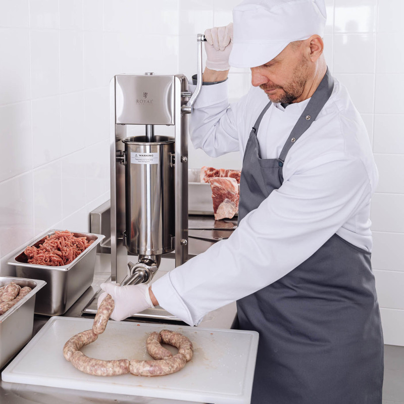 Stuffer filler vertikalus rankinis dešrų purkštuvas 5 l + 4 piltuvėliai