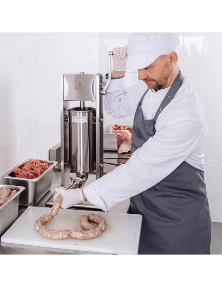 Stuffer filler vertikalus rankinis dešrų purkštuvas 5 l + 4 piltuvėliai Stuffer filler vertikalus rankinis dešrų purkštuvas 5 l + 4 piltuvėliai