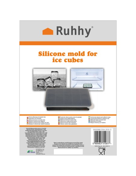 Ruhhy 20988 silikoninė ledo kubelių forma