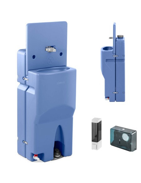 Mobilus praustuvas su muilo dozatoriumi ir laikikliu popieriui 65 l