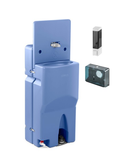 Mobilus praustuvas su muilo dozatoriumi ir laikikliu popieriui 65 l