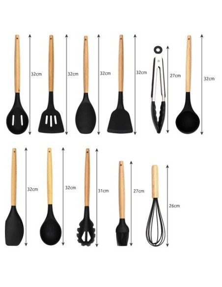 Virtuvės reikmenys - rinkinyje 12 vnt. Ruhhy 21804