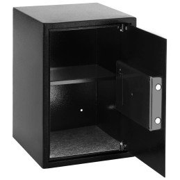 Elektroninis namų biuro seifas su plienine kombinuota spyna 36x35x52 cm
