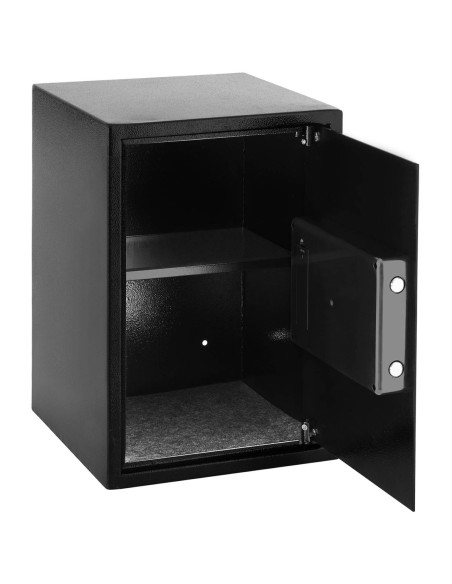Elektroninis namų biuro seifas su plienine kombinuota spyna 36x35x52 cm