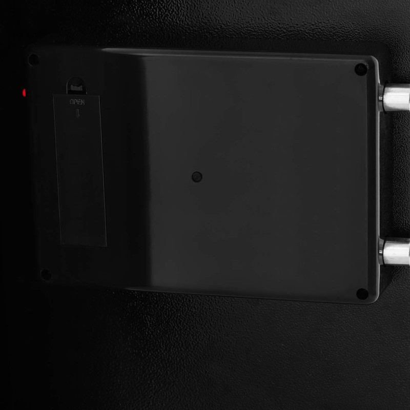 Elektroninis namų biuro seifas su plienine kombinuota spyna 36x35x52 cm