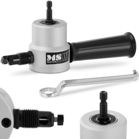 Tvirtinimo adapteris lakštinio metalo žirklėms gręžtuvui pjauti Tvirtinimo adapteris lakštinio metalo žirklėms gręžtuvui pjauti