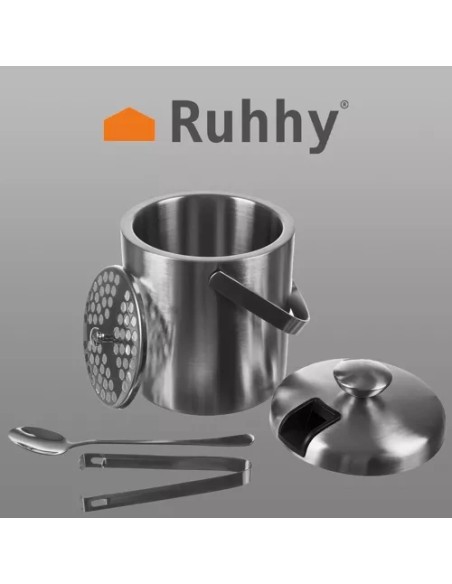 Ledo kibiras - žnyplės + šaukštas Ruhhy 21159